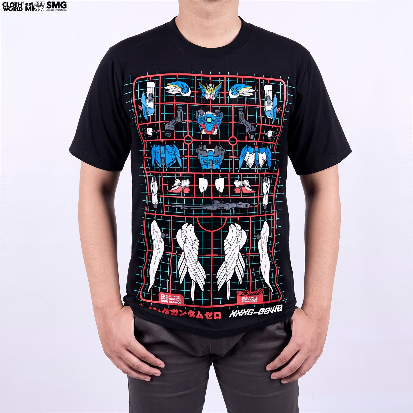 Gundam Wing Zero Custom XXXG-00W0 Gunpla Style T-Shirt
