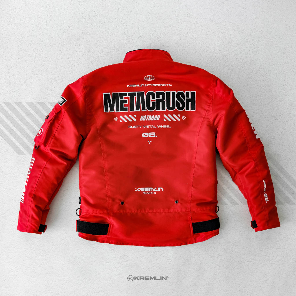 METACRUSH Red Jacket Biker Cyber Tech Wear KREMLIN