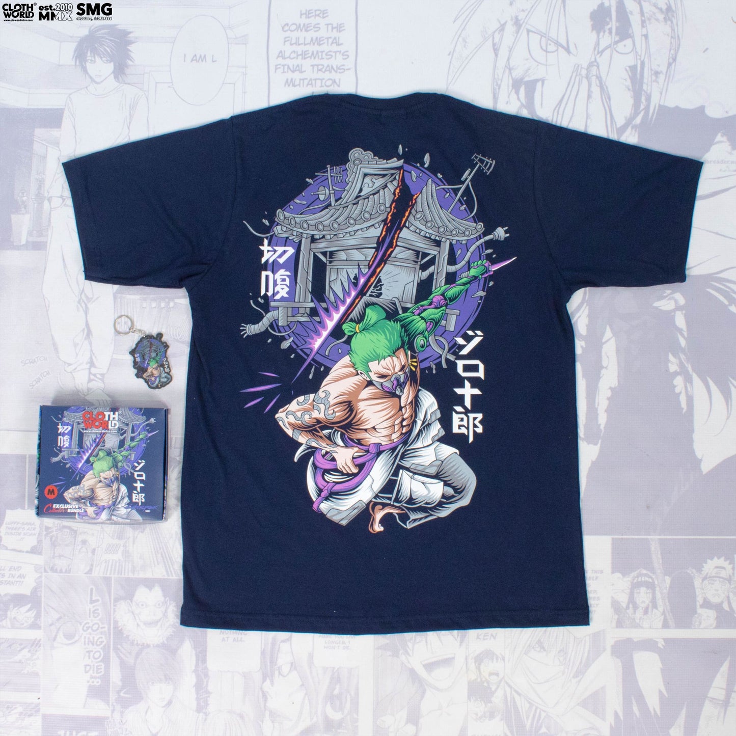 Roronoa Zoro Seppuku Cyberpunk T-Shirt