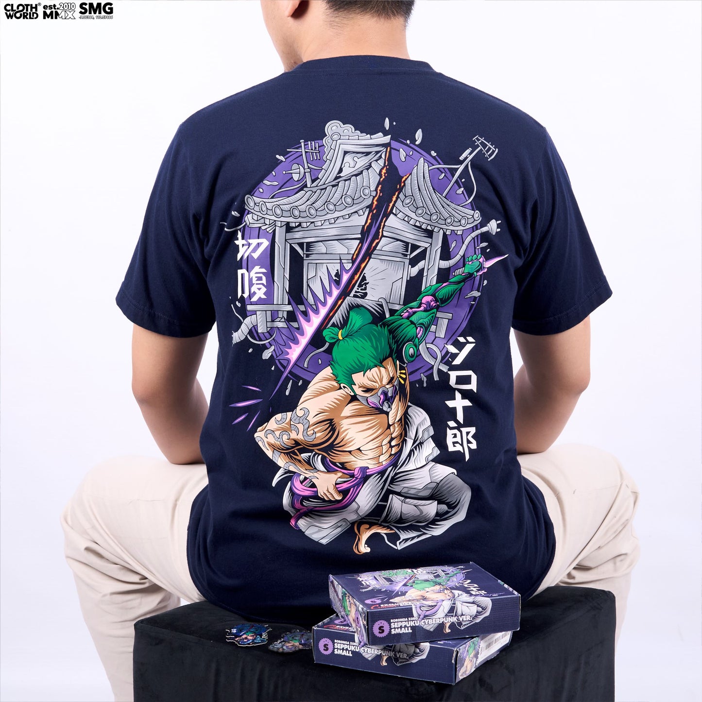 Roronoa Zoro Seppuku Cyberpunk T-Shirt