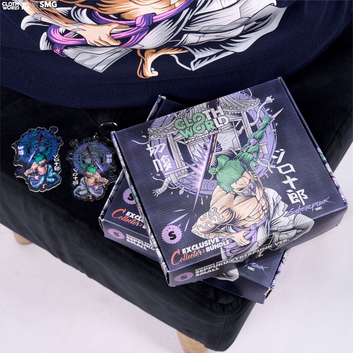 Roronoa Zoro Seppuku Cyberpunk T-Shirt