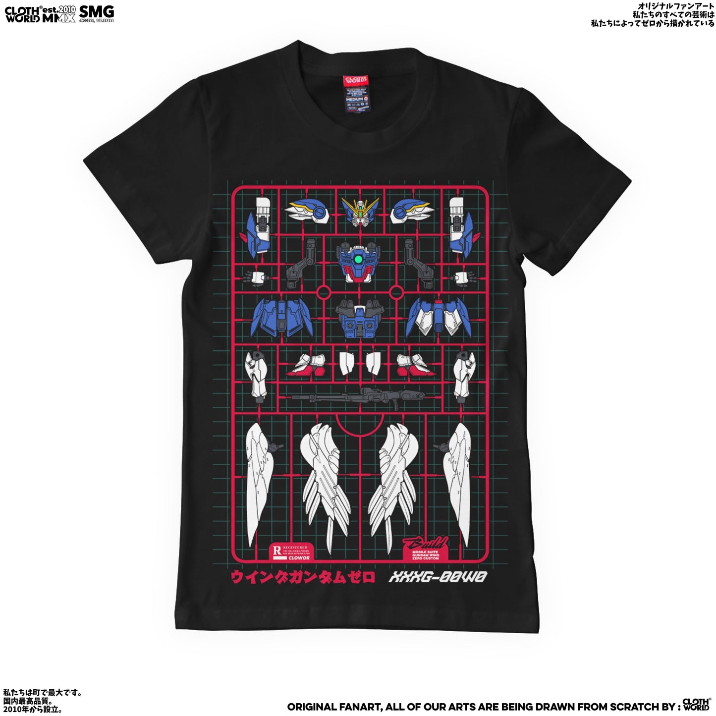 Gundam Wing Zero Custom XXXG-00W0 Gunpla Style T-Shirt
