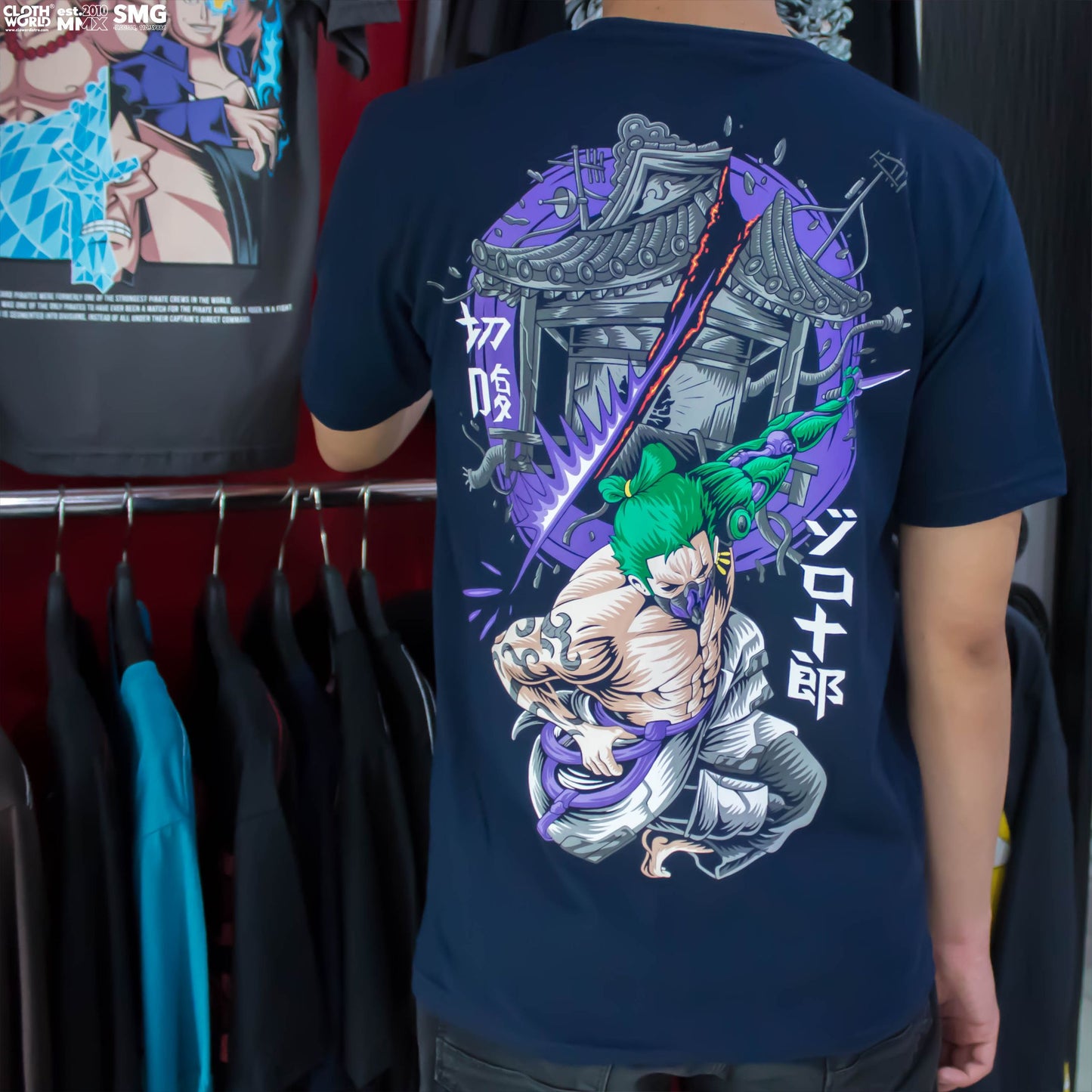Roronoa Zoro Seppuku Cyberpunk T-Shirt