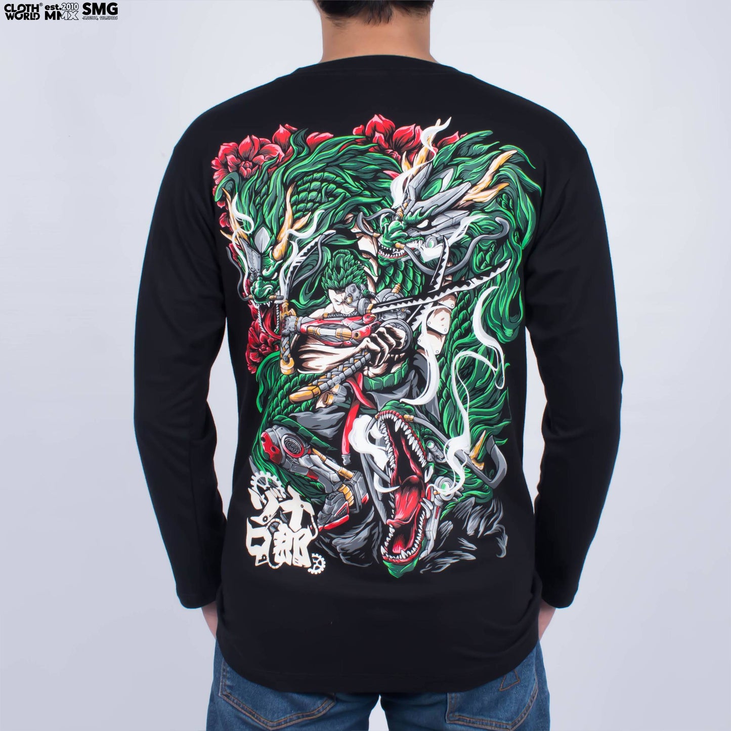 Roronoa Zoro Santoryu Cyberpunk Version T-Shirt Longsleeve